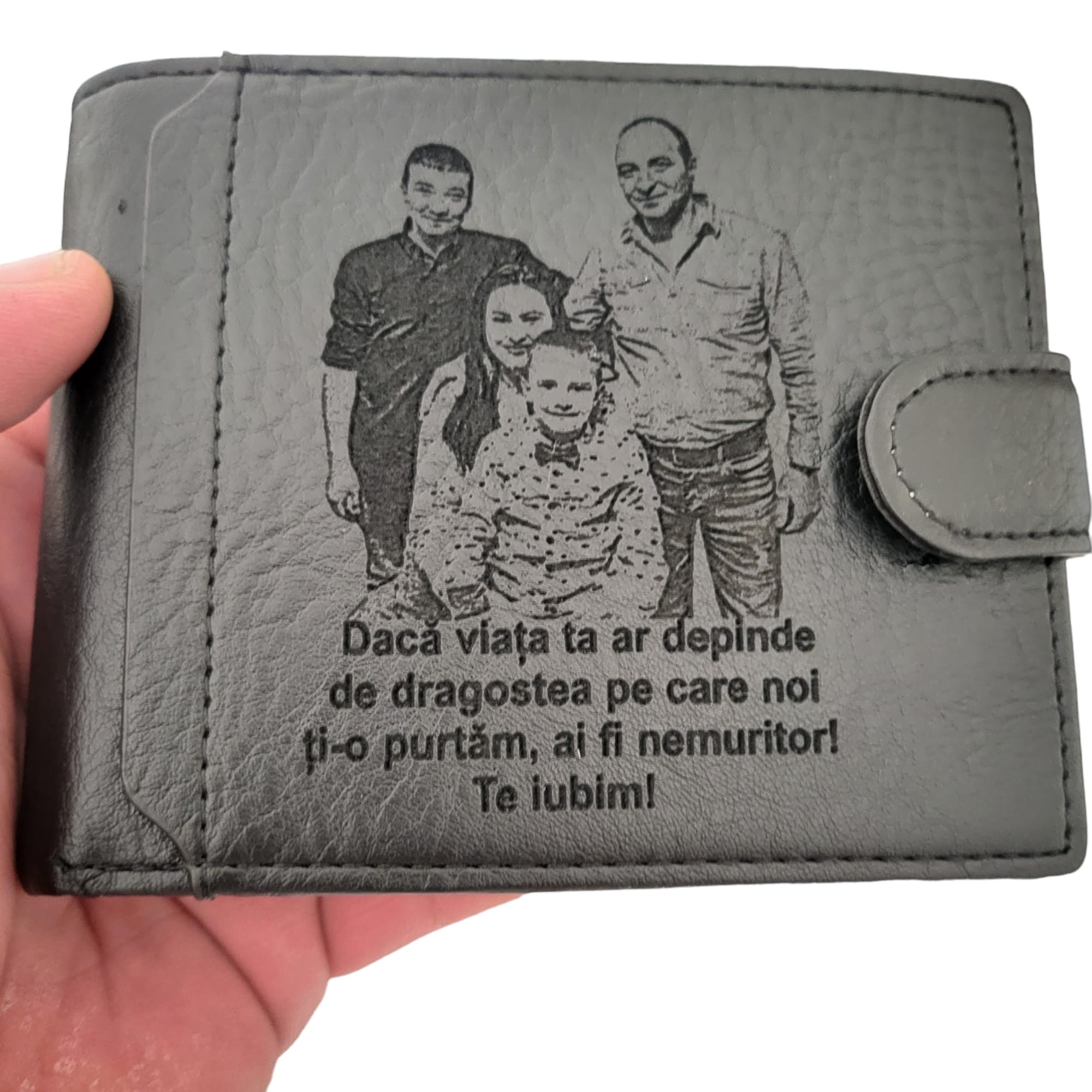 Portofel barbat negru cu capsa Daca viata ta ar depinde