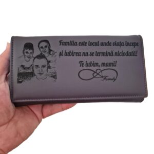 portofel dama mov Familia-Te iubim mami