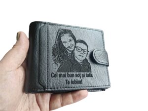 Portofel negru cu capsa Cel mai bun sot si tata