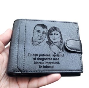 portofel negru cu capsa Tu Esti