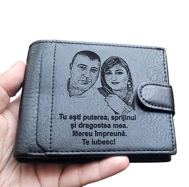 portofel negru cu capsa Tu Esti