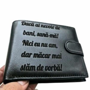 portofel negru cu capsa Daca ai nevoie