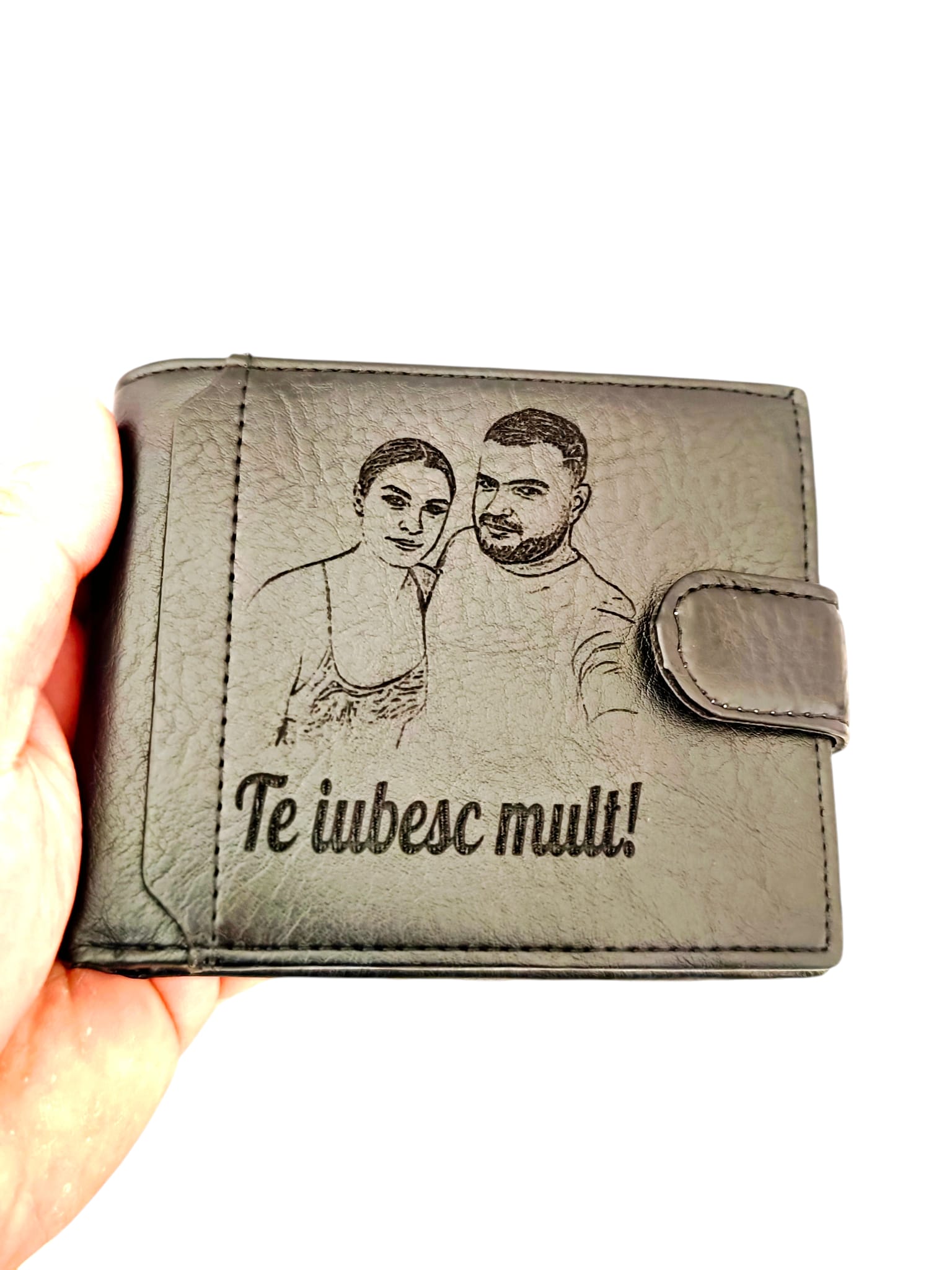 portofele gravate din piele