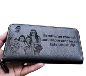 portofel dama negru penar personalizat Familia este