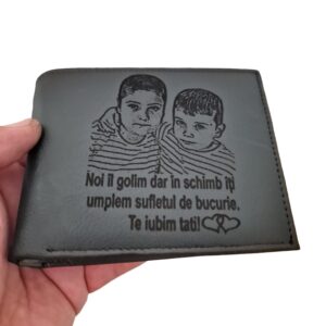 portofel negru fara capsa Noi il golim text si inimioare