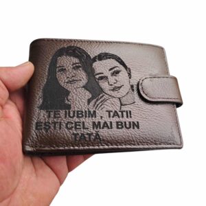 portofel maro cu capsa personalizat cel mai bun