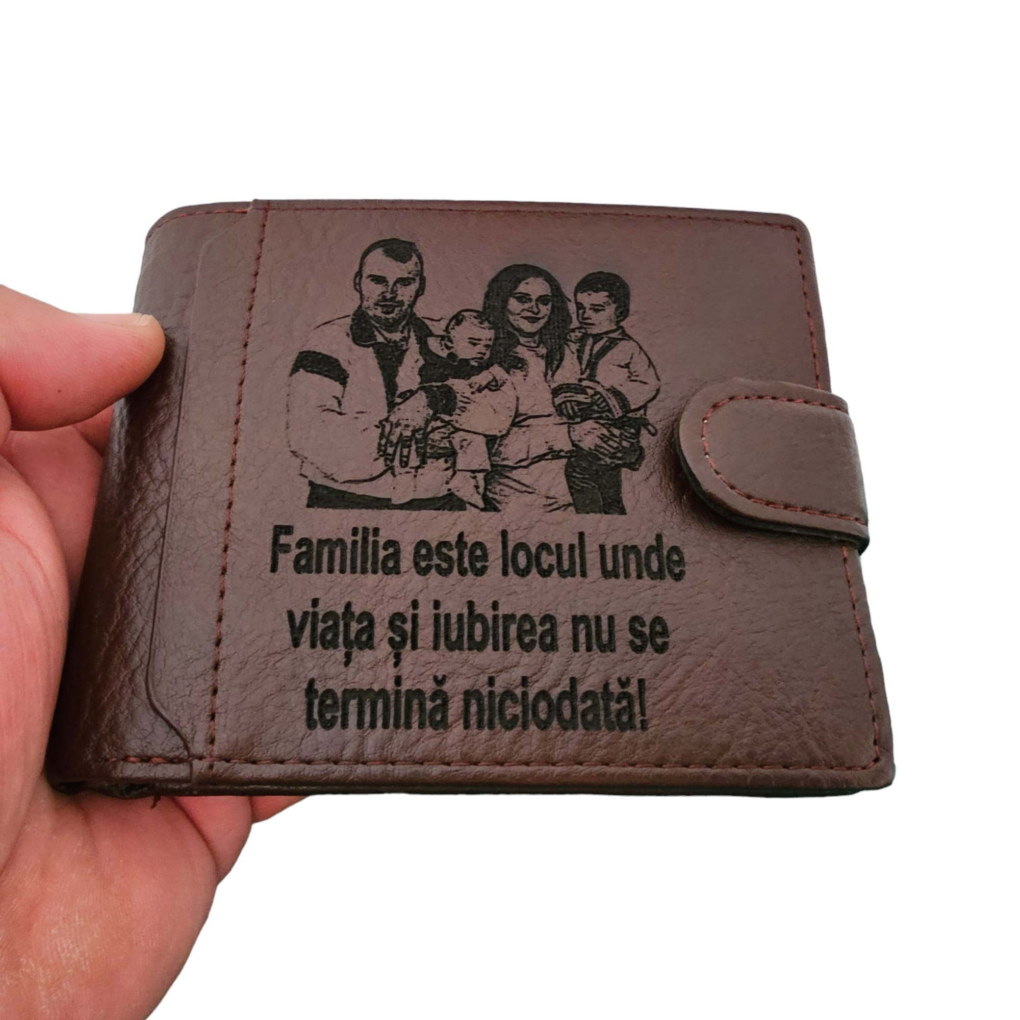 portofel cu capsa maro Familia 2