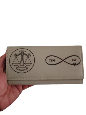 portofel dama piele naturala beige zodie si infinit