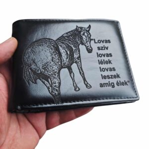 portofel piele naturala negru fara capsa personalizat cu poza si text in alta limba