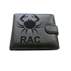 portofel negru cu capsa zodia rac