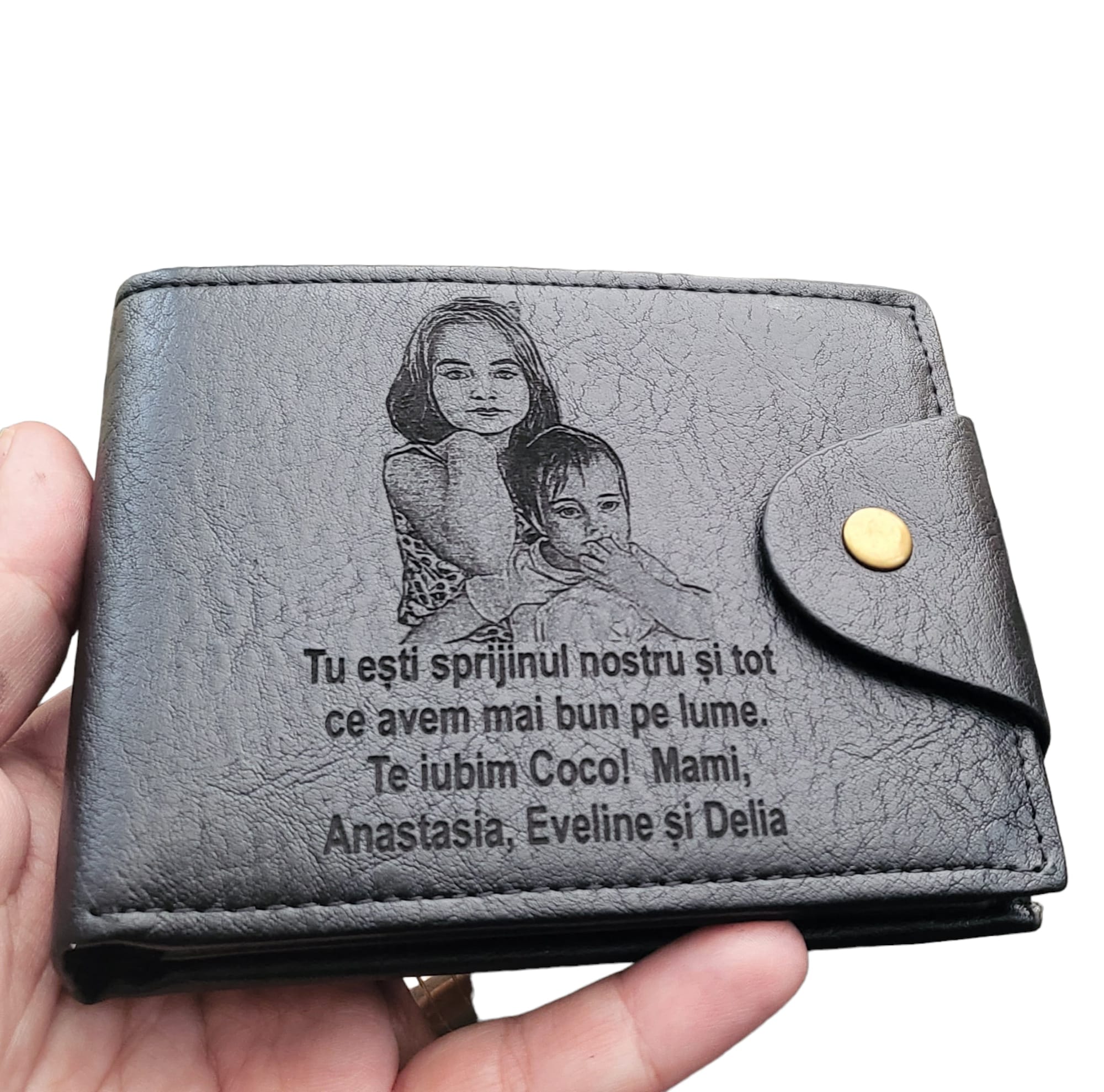 Portofel personalizat piele tu esti sprijinul nostru