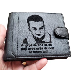 portofel negru cu capsa Ai Grija De tine