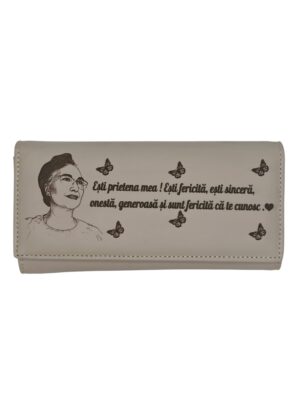 portofel dama beige Esti prietena mea