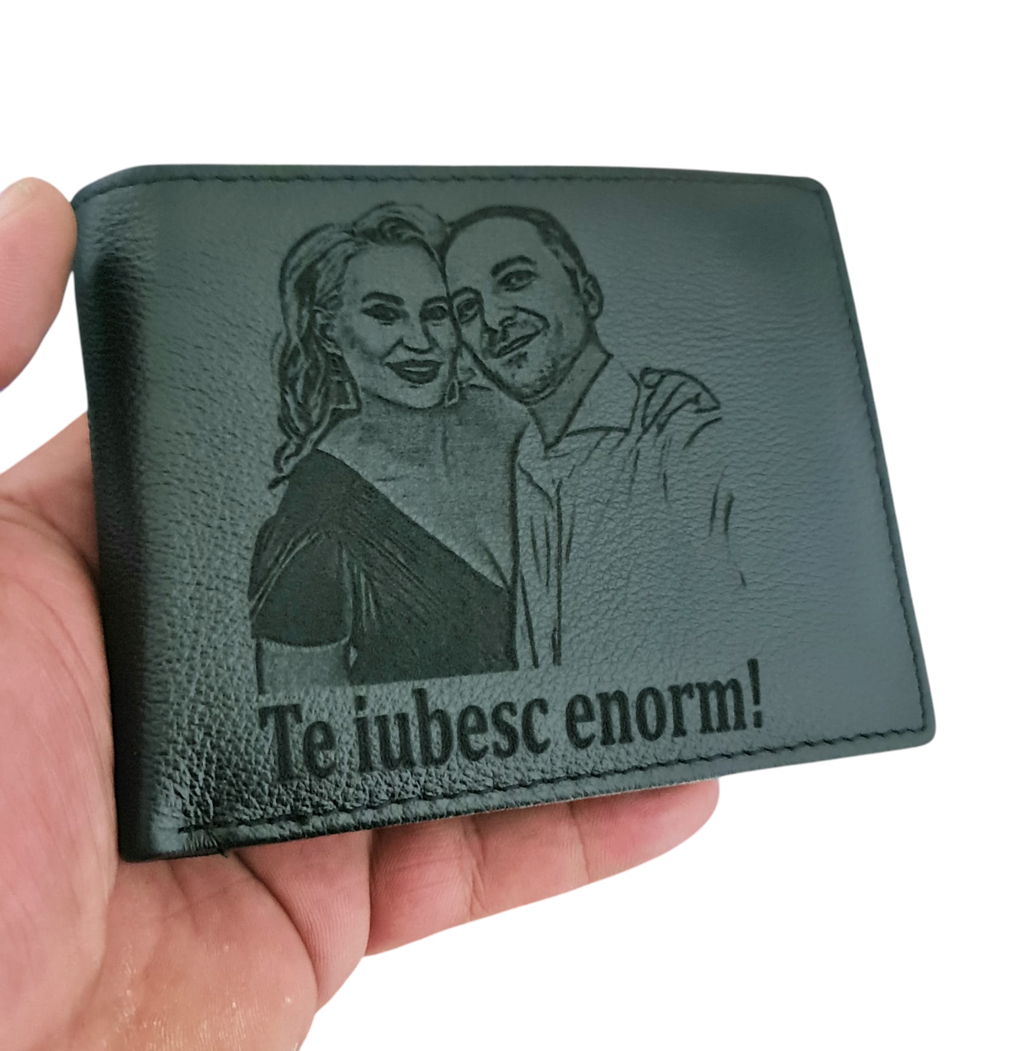 Portofel Barbati fara capsa gravat