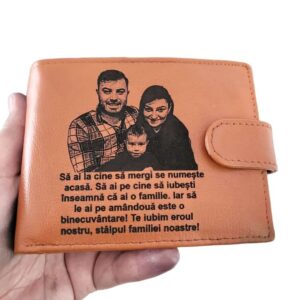 portofel maro coniac cu capsa Sa ai la cine