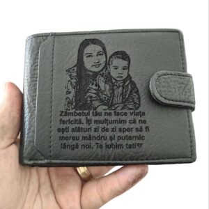 portofel negru cu capsa Zambetul Tau