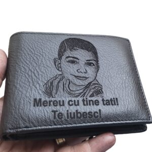 portofel negru fara capsa piele naturala Mereu cu tine