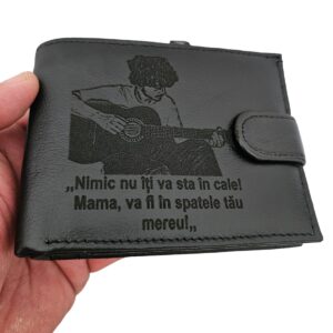 portofel negru cu capsa piele naturala Nimic nu iti va sta in cale