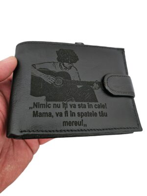 portofel negru cu capsa piele naturala Nimic nu iti va sta in cale