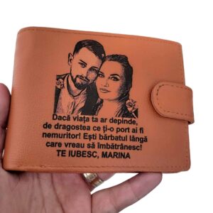 portofel cu capsa maro coniac piele naturala Daca viata