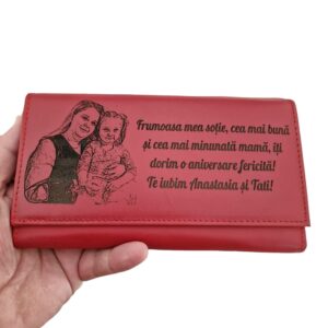 portofel dama rosu Frumoasa mea sotie