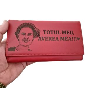 portofel dama rosu Averea mea