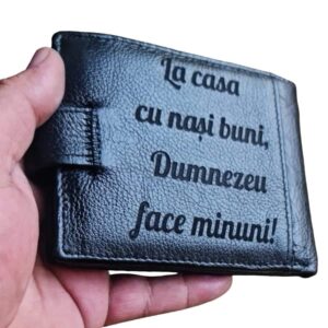 portofel negru cu capsa La casa cu nasi buni