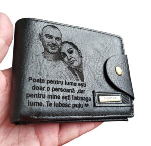 Portofel personalizat poate pentru lume