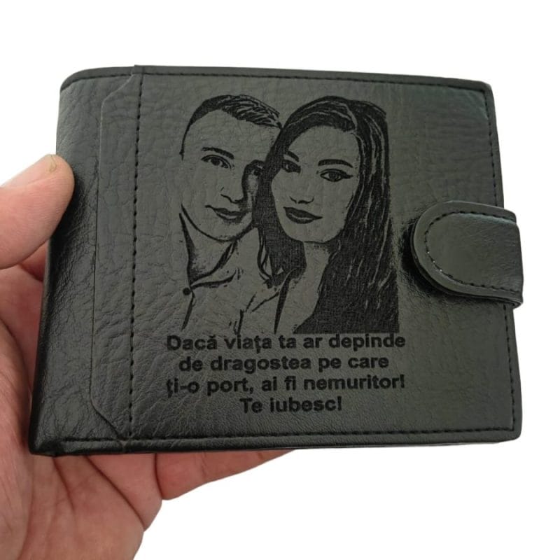 Portofel negru cu capsa Daca viata ta ar depinde.