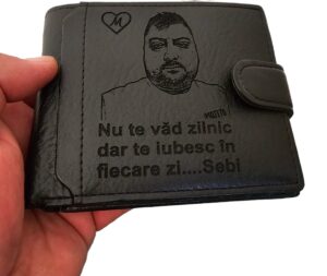 portofel cu capsa negru Nu te vad zilnic