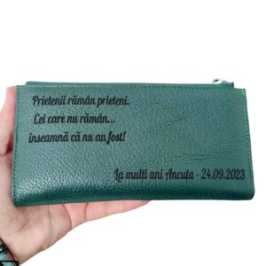 portofel dama verde cu fermoar prieteni raman prieteni