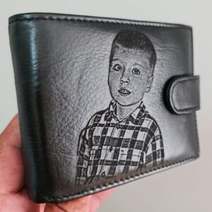 portofel negru din piele naturala negru cu capsa poza1