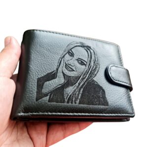 Portofel Personalizat cu poza 26, barbati, piele naturala , negru