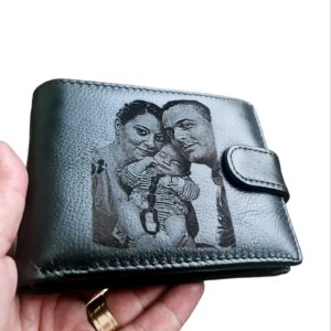 Portofel Personalizat cu poza 27, barbati, piele naturala , negru