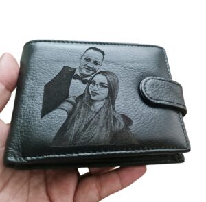 Portofel Personalizat cu poza 28, barbati, piele naturala , negru