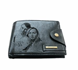 Portofel Personalizat cu poza e36, barbati, piele, cu capsa, negru