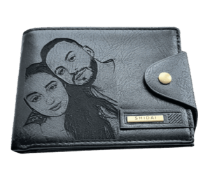 Portofel Personalizat cu poza e39, barbati, piele, cu capsa, negru