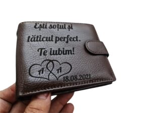 Alternative view of Portofel Personalizat cu poza 6, barbati, piele naturala , negru