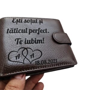 Alternative view of Portofel Personalizat cu poza 6, barbati, piele naturala , negru