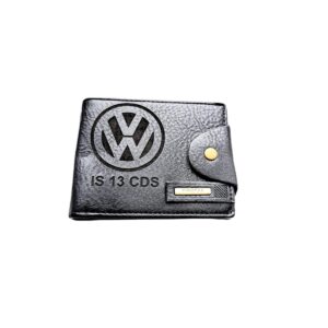 Portofel Personalizat numar auto, barbati, piele , cu capsa, negru