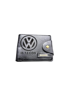 Portofel Personalizat numar auto, barbati, piele , cu capsa, negru