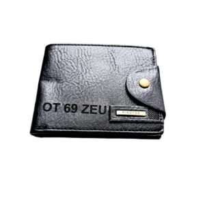 Portofel Personalizat numar auto 2, barbati, piele , cu capsa, negru