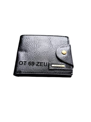Portofel Personalizat numar auto 2, barbati, piele , cu capsa, negru