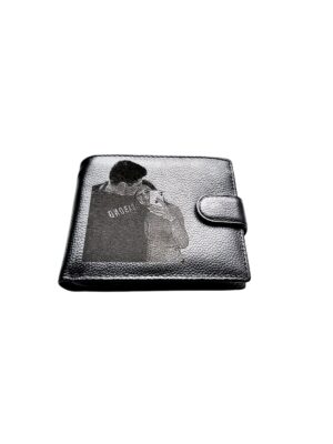 Portofel Personalizat cu poza 4, barbati, piele naturala , negru
