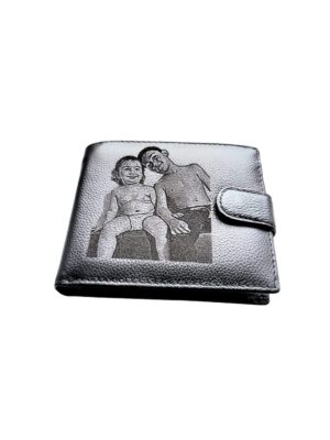 Portofel Personalizat cu poza 6, barbati, piele naturala , negru