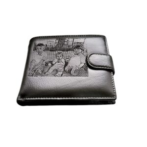 Portofel Personalizat cu poza 9, barbati, piele naturala , negru