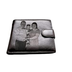 Portofel Personalizat cu poza 11, barbati, piele naturala , negru