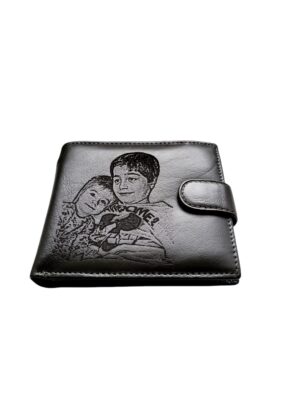 Portofel Personalizat cu poza 13, barbati, piele naturala , negru