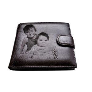 Portofel Personalizat cu poza 14, barbati, piele naturala , negru