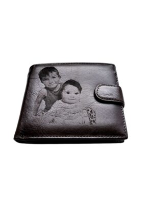 Portofel Personalizat cu poza 14, barbati, piele naturala , negru